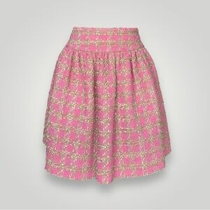 Red Valentino Pink & Gold Tweed Mini Skirt 🎀